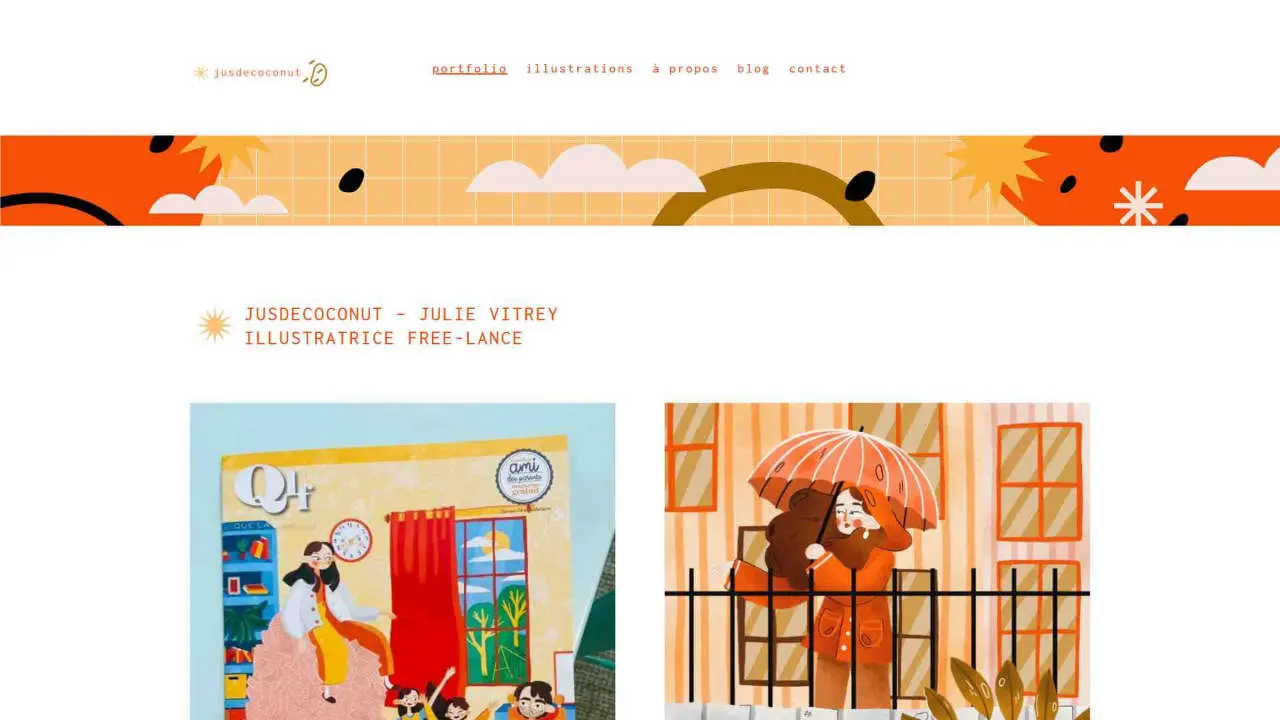 Site d'une illustratrice avec boutique et blog